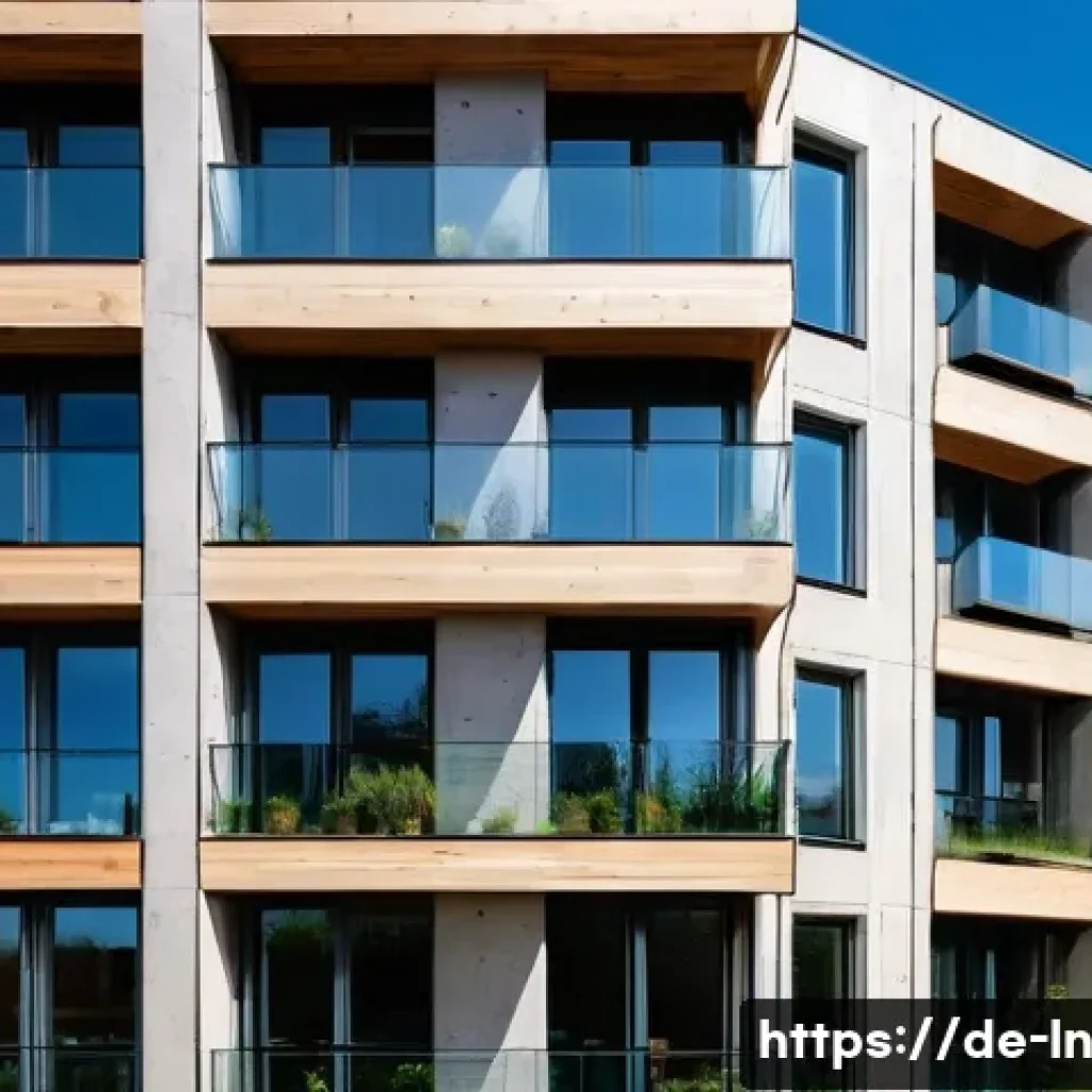 다세대 주거 설계의 혁신 기술 - **Prompt 1: Modern Sustainable Multi-Family Housing in Germany**
    A wide shot of a contemporary m...