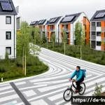 Home 17 다세대 주거의 투자 유치 전략 - A modern German urban residential neighborhood with sustainable multi-family buildings featuring gre...
