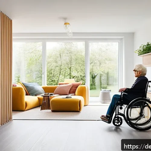 Home 15 다세대 주거에서의 변화하는 가족 구조 반영 - A bright, modern multigenerational home interior showcasing flexible living spaces with modular furn...