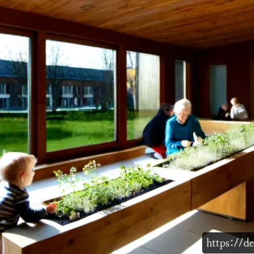 다세대 주거의 공간 디자인 혁신 사례 - Photorealistic architectural interior of an innovative multigenerational housing complex in Freiburg...